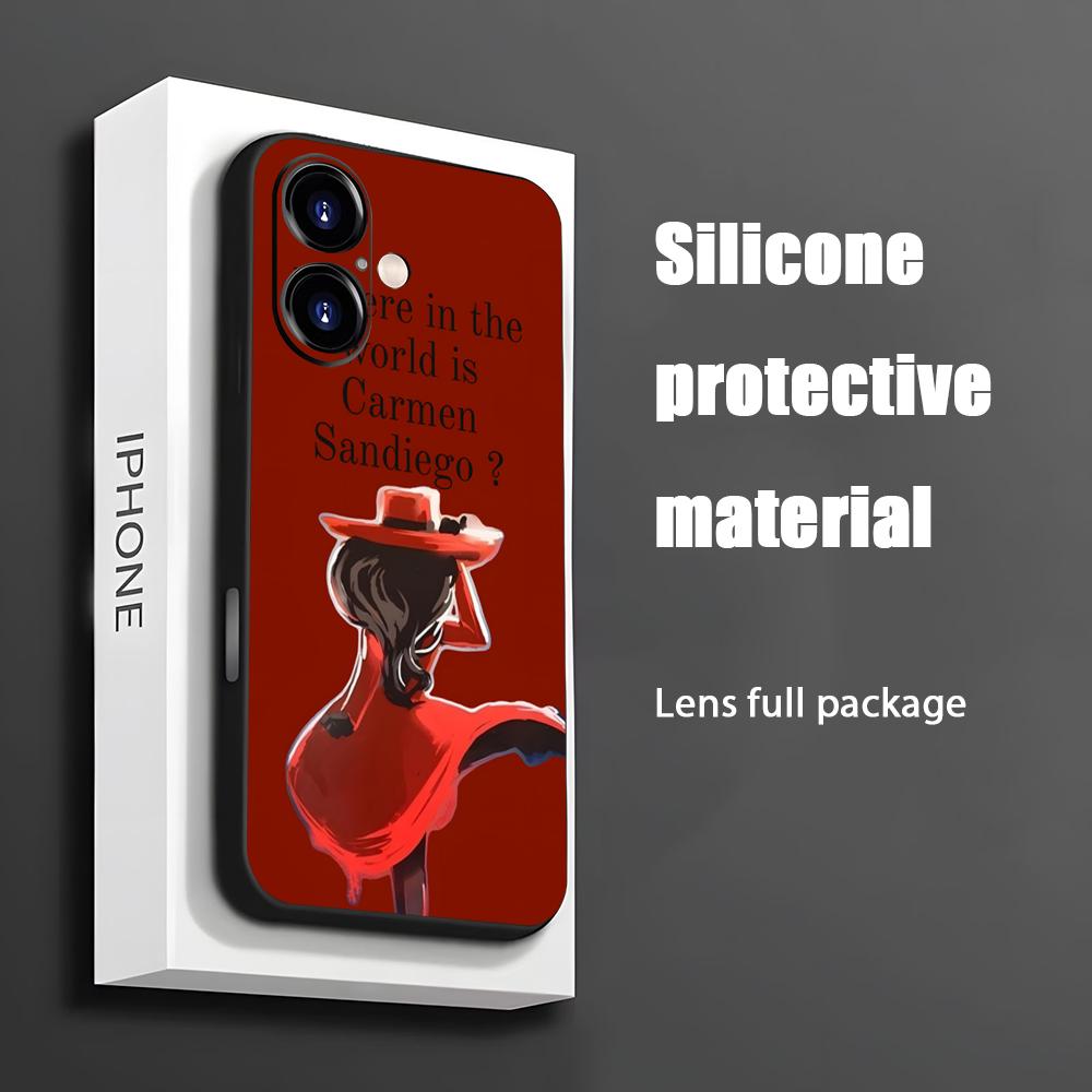 Apple Iphone 16 - Sıcak Carmen Sandiego Karikatür Telefon Kılıfı