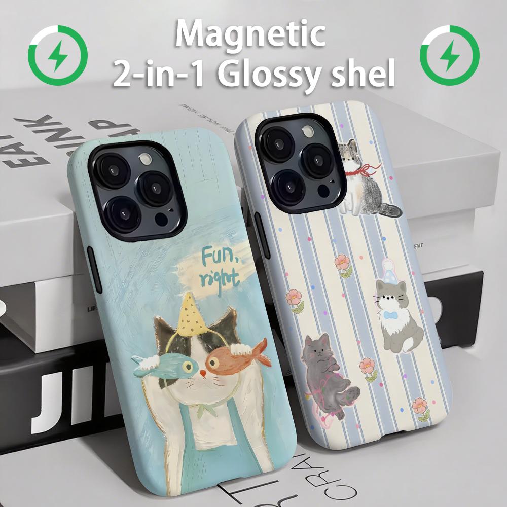 Apple Iphone 16 - Sevimli kediler ve köpekler Telefon Kılıfı